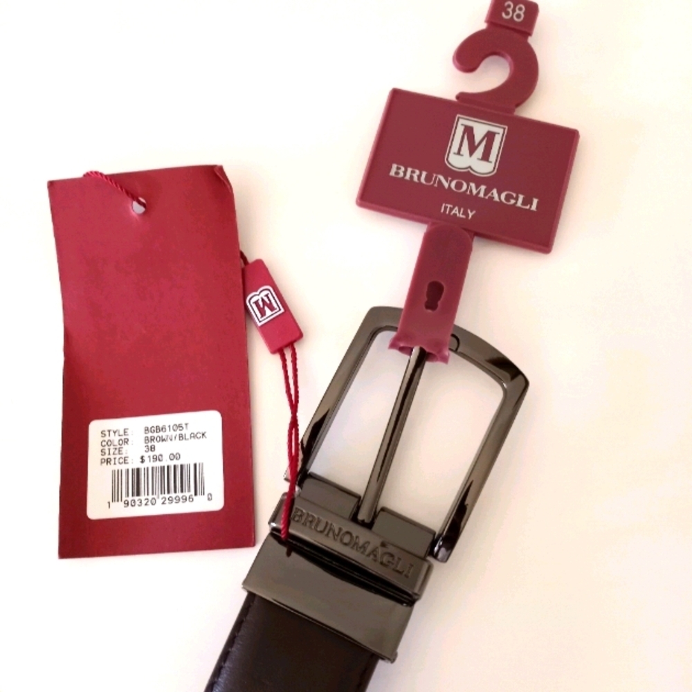 Brunomagli Men's Brown Leather Belts